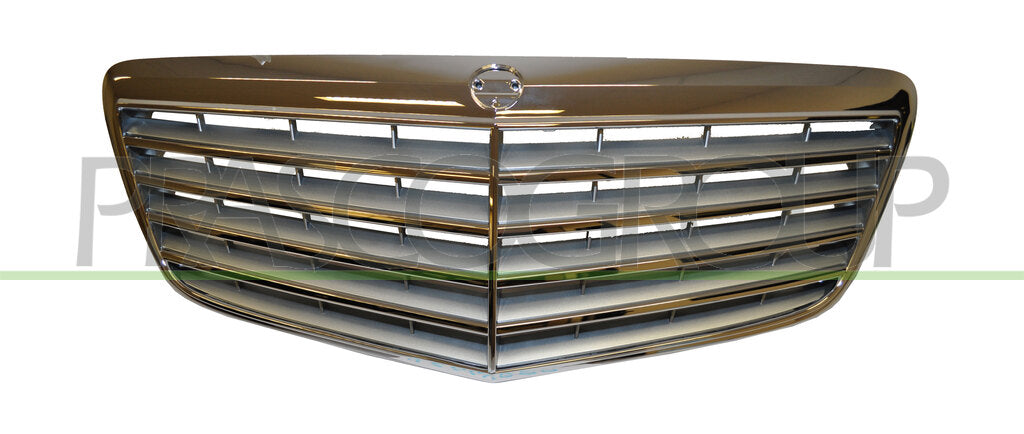 griglia radiatore completa grigio argento mod elegance mercedes e class w211 2007 2009 me0412000