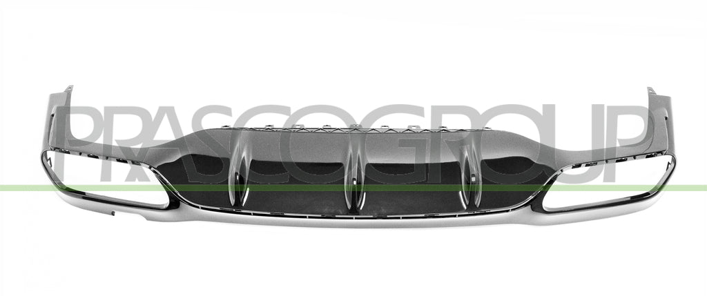 spoiler paraurti posteriore nero lucido con scarico doppio a destra e a sinistra mod amg mercedes e class w213 s213 2016 2020 me0471881