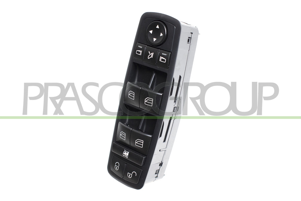 pulsantiera alzacristallo porta anteriore sinistra nera 4 interruttori con funzione chiusura retrovisori 3 pins mercedes a class w169 2004 2007 me324ws04
