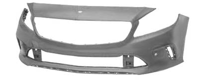 paraurti anteriore con primer con fori modanatura con fori pdc supporti mercedes a class w176 2015 2018 me3301021