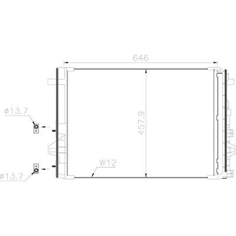 condensatore mercedes b class w246 2011 2014 a2465000054