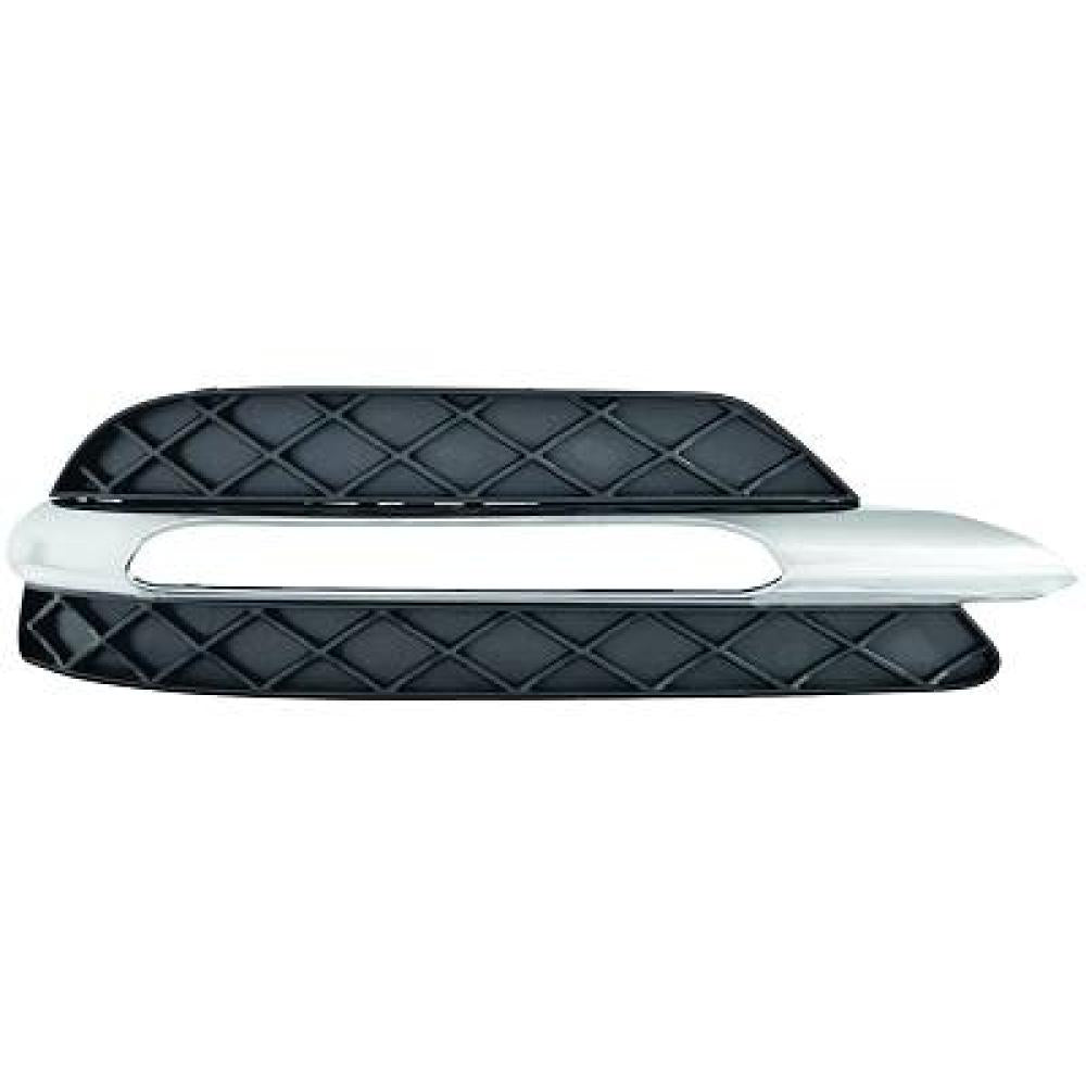 griglia sinistra paraurti anteriore nera con sede luce diurna con bordo cromato mercedes c class w204 2011 2013 me4401250