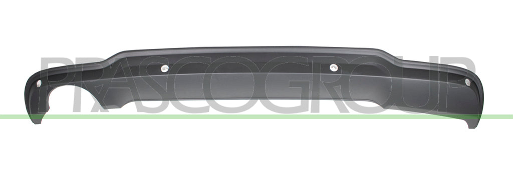 spoiler paraurti posteriore nero goffrato con scarico singolo a sinistra con fori pdc mod station wagon mercedes c class w204 2011 2013 me4401881