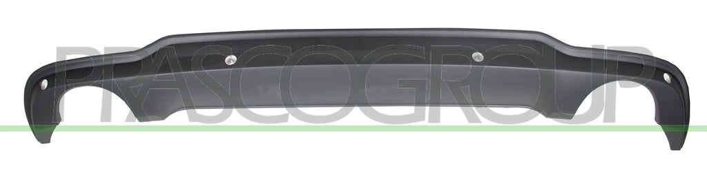spoiler paraurti posteriore nero goffrato con fori pdc supporti con scarico singolo a destra e a sinistra mod station wagon mercedes c class w204 2011 2013 me4401891
