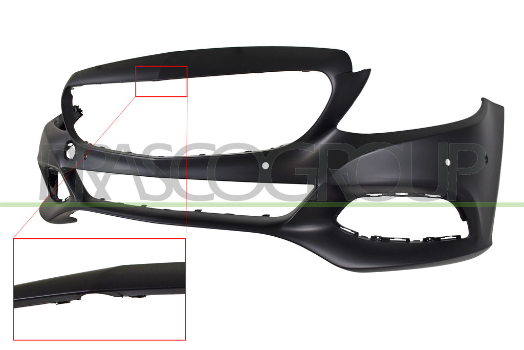paraurti anteriore con primer con fori pdc e park assist supporti con foro telecamera mercedes c class w205 s205 2014 2018 me4421021