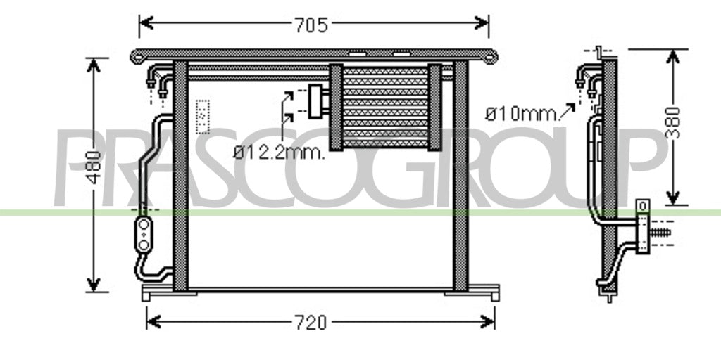 condensatore mercedes s class w220 1998 2002 me522c004