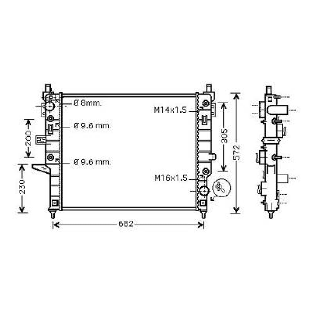 radiatore mercedes ml class w163 1998 2001 a1635000003