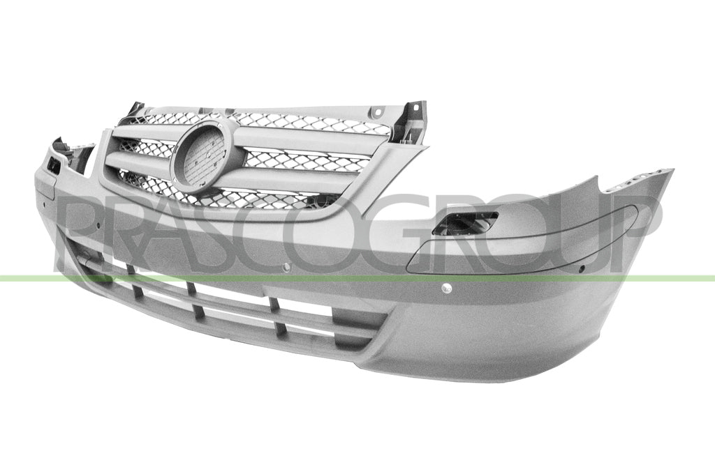 paraurti anteriore nero goffrato con griglia radiatore con fori lavafari con fori pdc supporti mod vito mercedes v class vito w639 2010 2014 me9101042