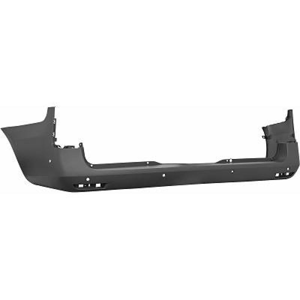 paraurti posteriore grigio scuro goffrato con fori pdc supporti con traccia gancio rimorchio mod passo lungo mercedes vito w447 2014 2019 me9121092