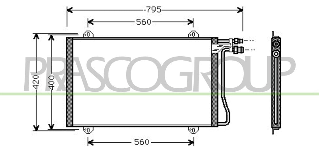 condensatore mercedes sprinter 1995 2000 me915c001
