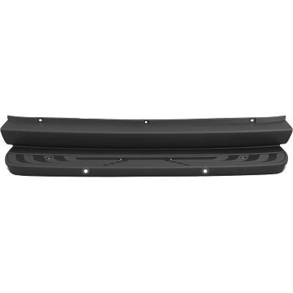 paraurti posteriore nero goffrato con fori pdc supporti con predellino mod trazione posteriore mercedes sprinter 2018 a90788547009k83