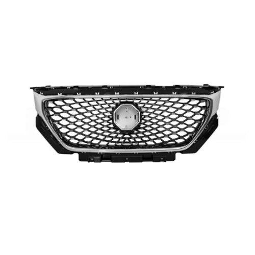 griglia radiatore nera con cornice cromata con inserti cromati con foro telecamera supporto mg hs 2018 2022 mg5002011