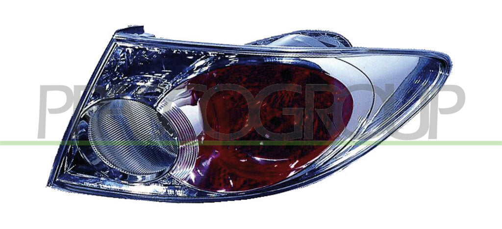 fanale posteriore sinistro esterno senza portalampada cromato mod 4 porte mazda 6 gg gy 2002 2005 mz0494174