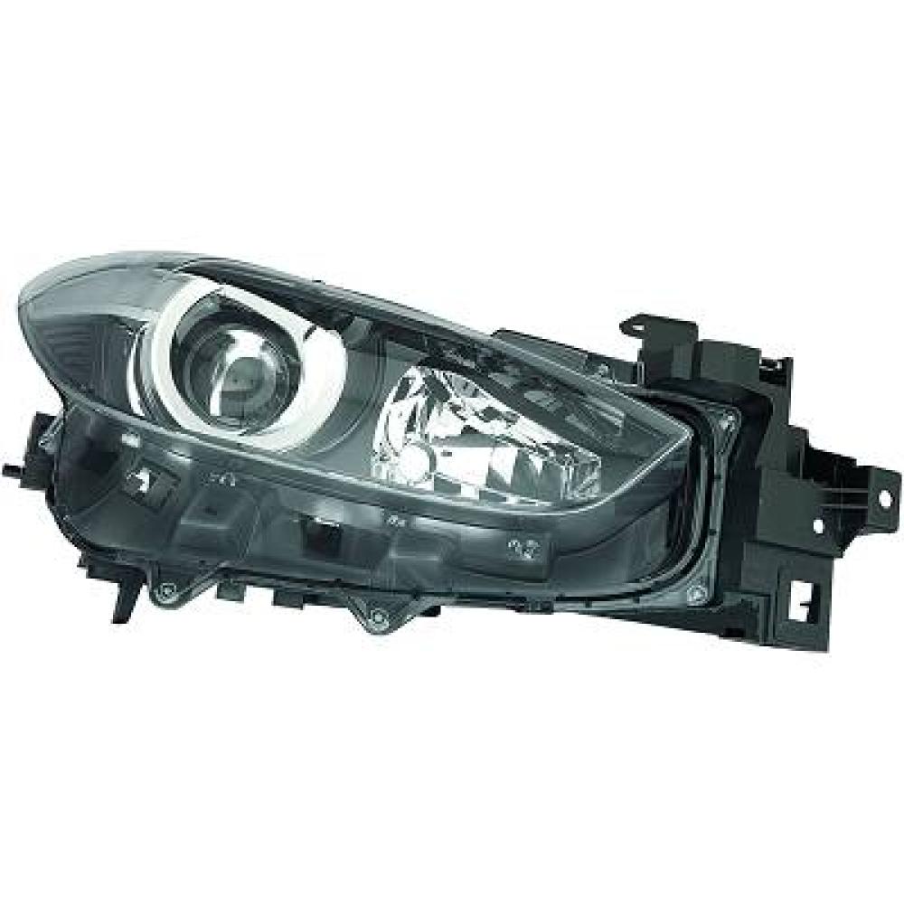 Proiettore Destro H11+H15 Elettrico con Motore Nero Mazda 3 (BN) (2017-2019) - BADE510K0D