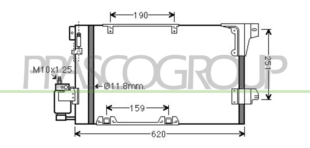 condensatore opel vauxhall astra g t98 1998 2003 op017c002