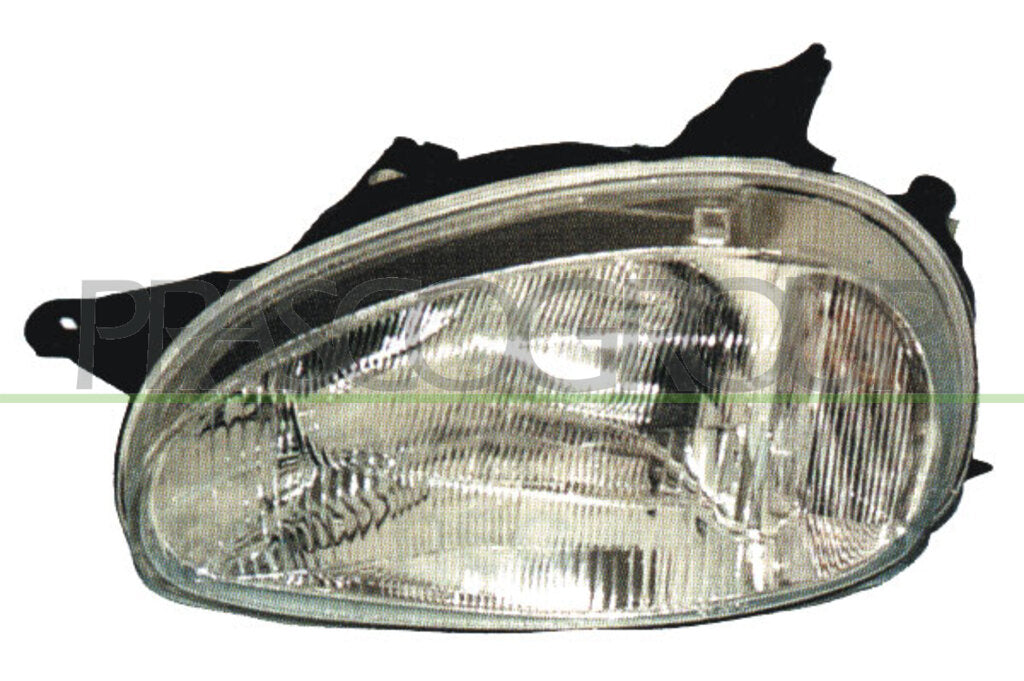 proiettore sinistro h4 manuale vetro liscio opel vauxhall corsa b 1997 2000 op0294604