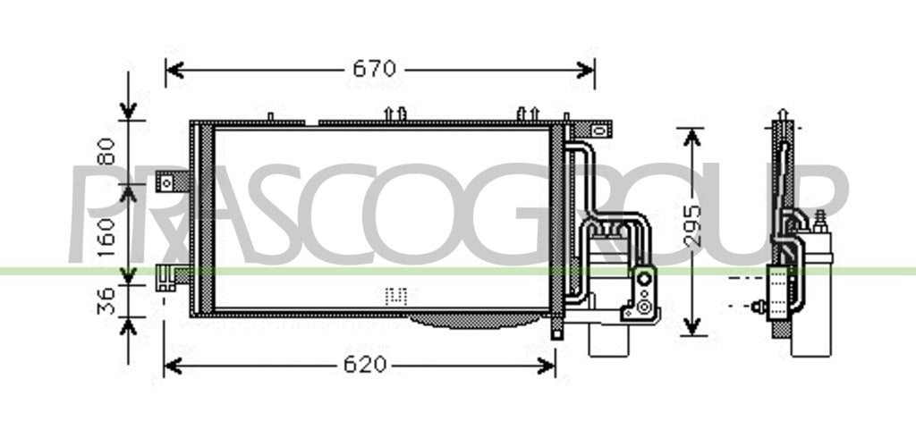 condensatore opel vauxhall corsa combo c 2001 2003 op031c005