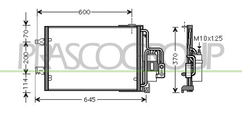 condensatore opel vauxhall corsa c 2003 2006 op032c003