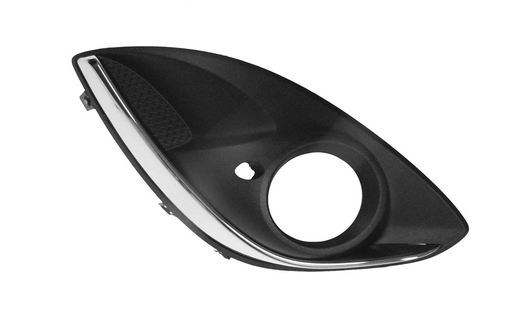 griglia destra paraurti anteriore nera con sede fendi con modanatura cromata opel vauxhall corsa d 2011 2014 op0352133