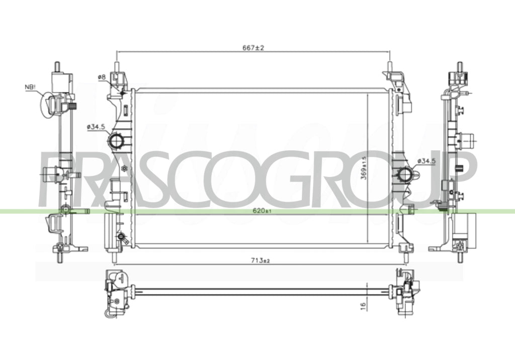 radiatore opel vauxhall corsa e 2015 2019 op036r002
