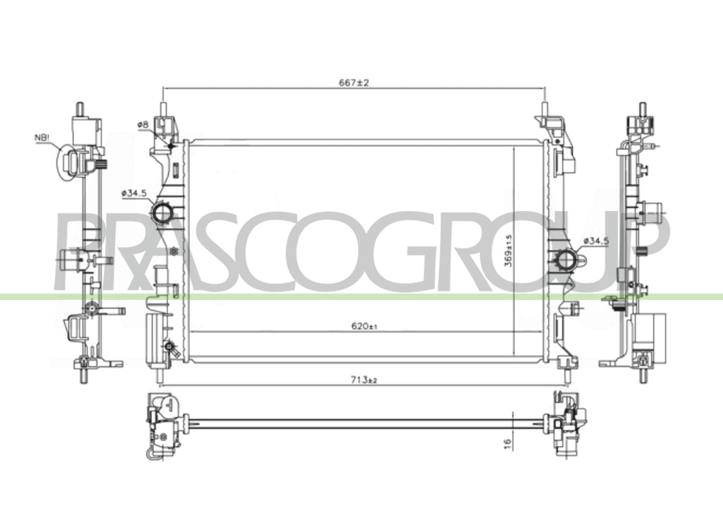 radiatore opel vauxhall corsa e 2015 2019 op036r003