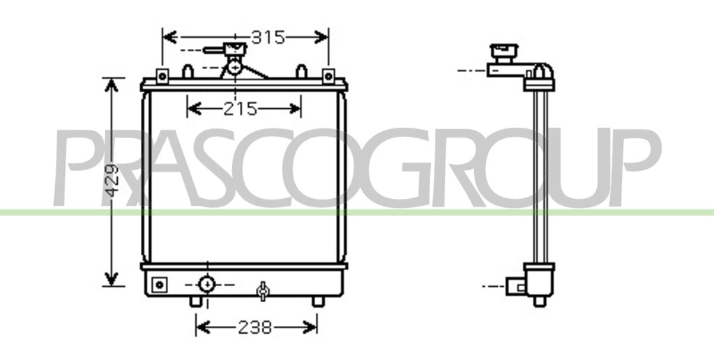 radiatore opel vauxhall agila 2000 2007 op304r001