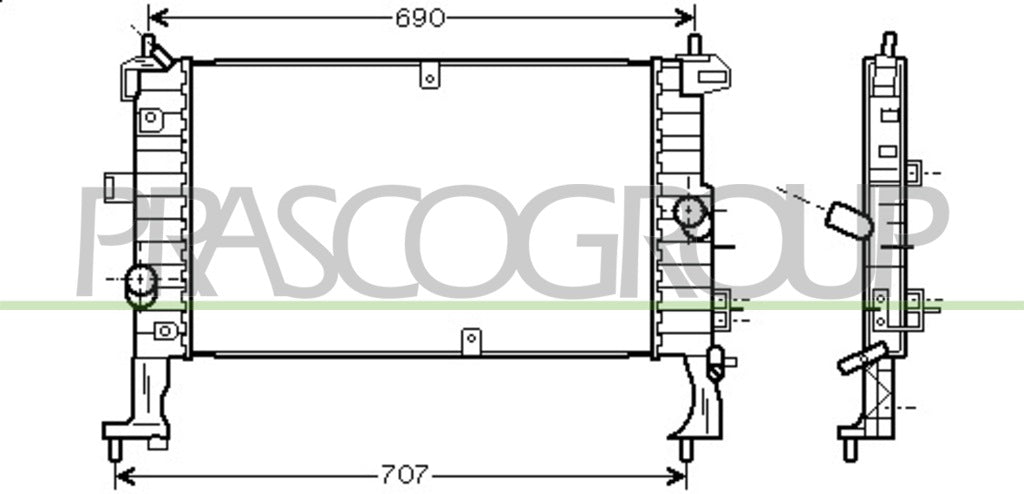 radiatore opel vauxhall meriva 2003 2006 op350r002