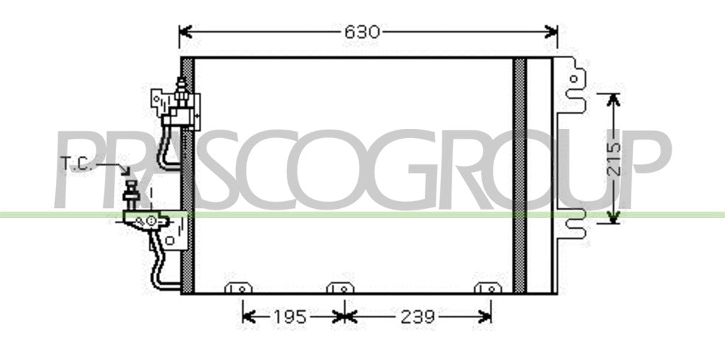 condensatore opel vauxhall astra h a04 2004 2006 op410c001