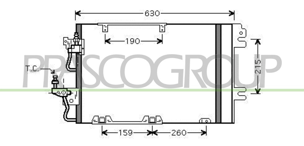 condensatore opel vauxhall astra h a04 2004 2006 op410c002