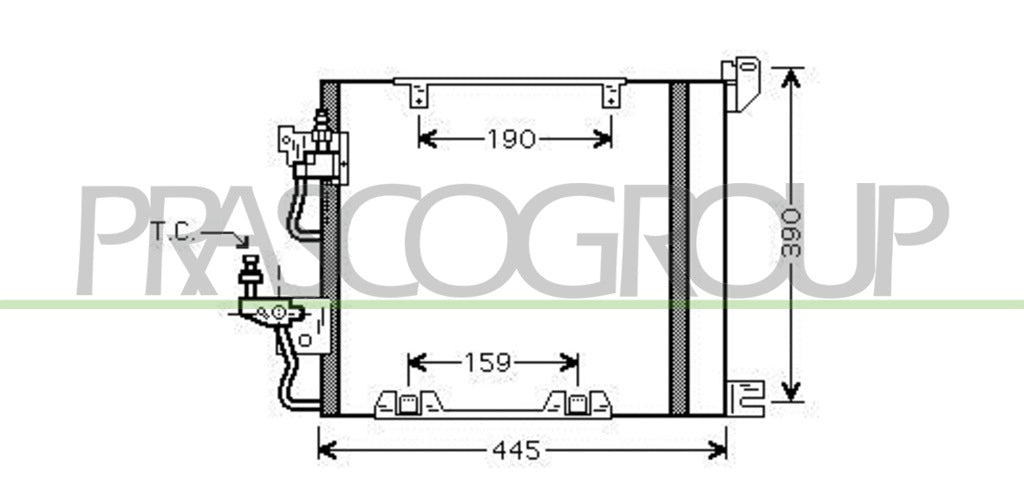 condensatore opel vauxhall astra h a04 2004 2006 op410c003