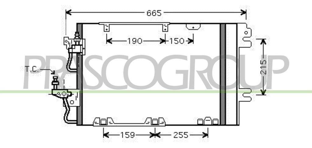 condensatore opel vauxhall astra h a04 2004 2006 op410c004