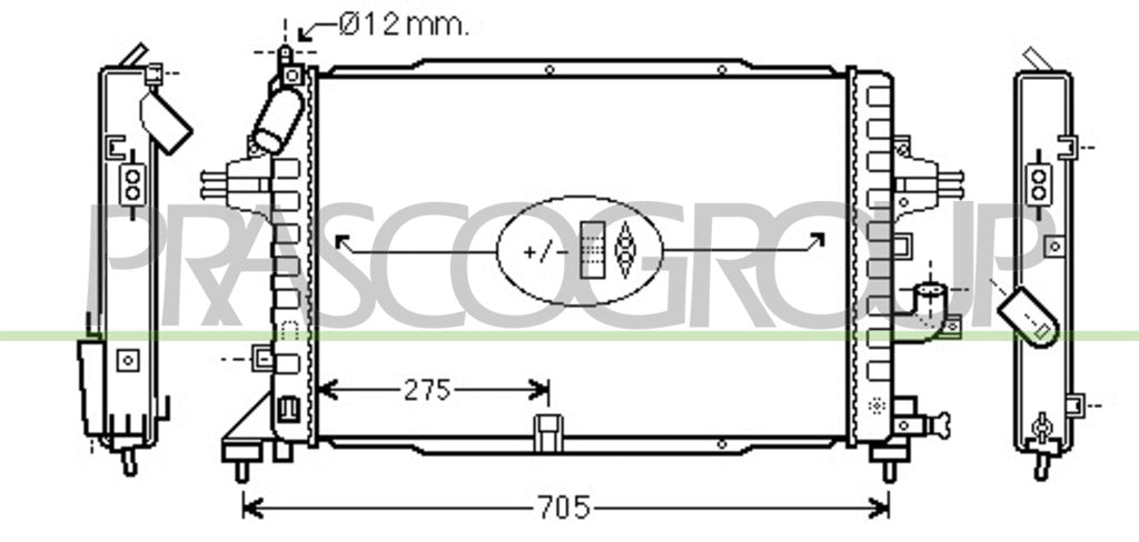 radiatore opel vauxhall astra h a04 2004 2006 op410r006