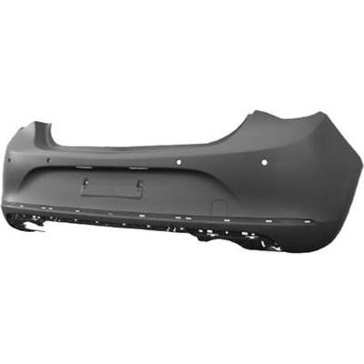 paraurti posteriore con primer con tappo copri gancio con fori modanatura con fori pdc e tracce park assist mod 5 porte opel vauxhall astra j 2012 2015 op4181052