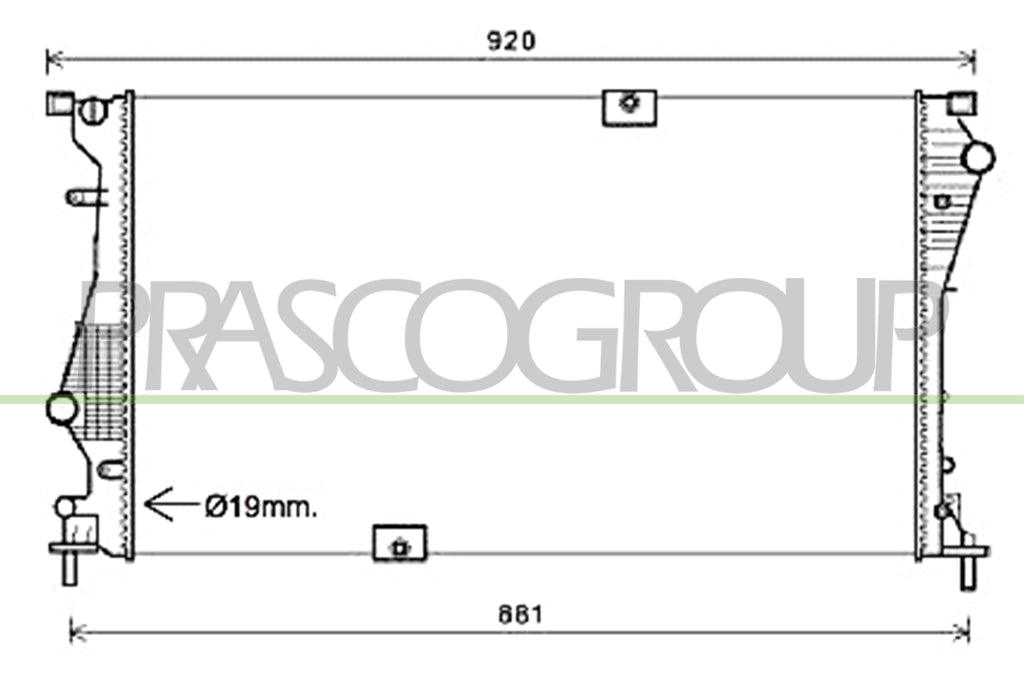 radiatore opel vauxhall vivaro 2007 2014 op934r007