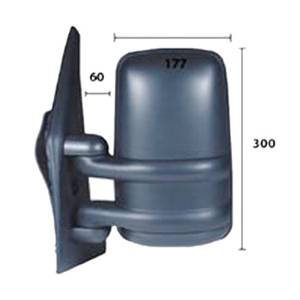 retrovisore sinistro manuale nero convesso braccio corto renault master 1998 2003 op9507004