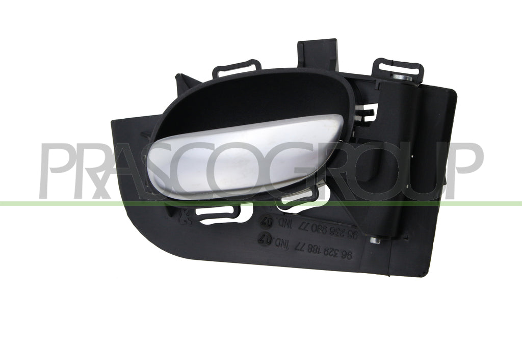 maniglia anteriore posteriore destra interna con leva argento con mostrina nera peugeot 206 1998 2009 pg0098601