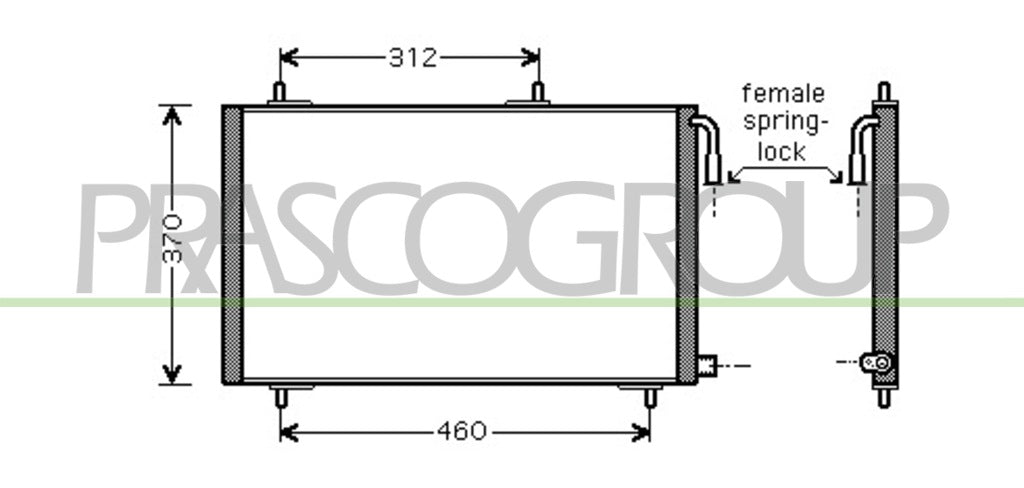 condensatore peugeot 206 1998 2009 pg009c002