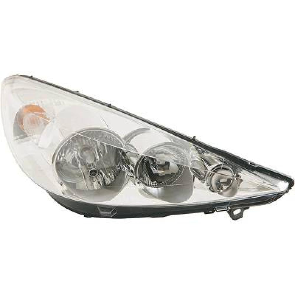 proiettore destro h1 h7 elettrico cromato con motore peugeot 206 plus 2009 2013 pg0114903