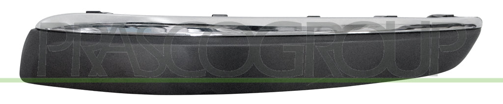 modanatura destra paraurti anteriore con primer con profilo cromato peugeot 407 2004 2007 pg0611243