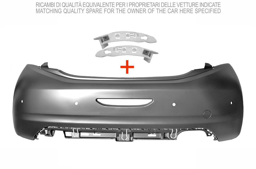paraurti posteriore con primer con fori pdc peugeot 208 2012 2015 pg3261061