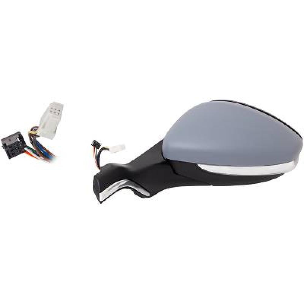 retrovisore sinistro elettrico termico con primer con fanale chiudibile con profilo cromato convesso peugeot 2008 2013 2016 pg3267354