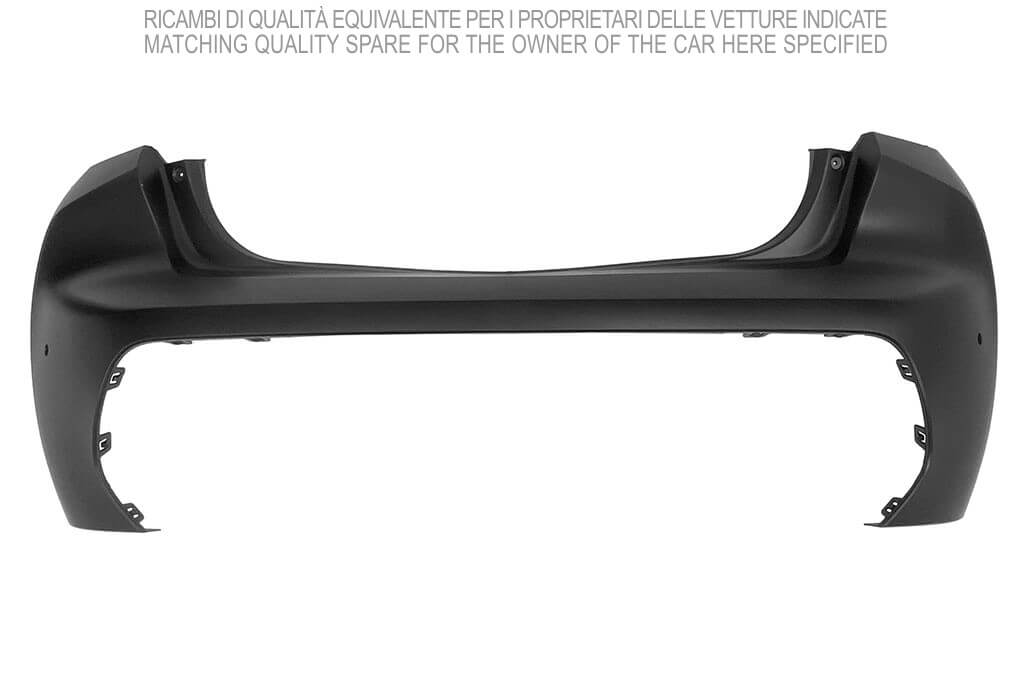 paraurti posteriore con primer con fori pdc e park assist supporti con foro telecamera peugeot 208 2019 2023 pg3301091