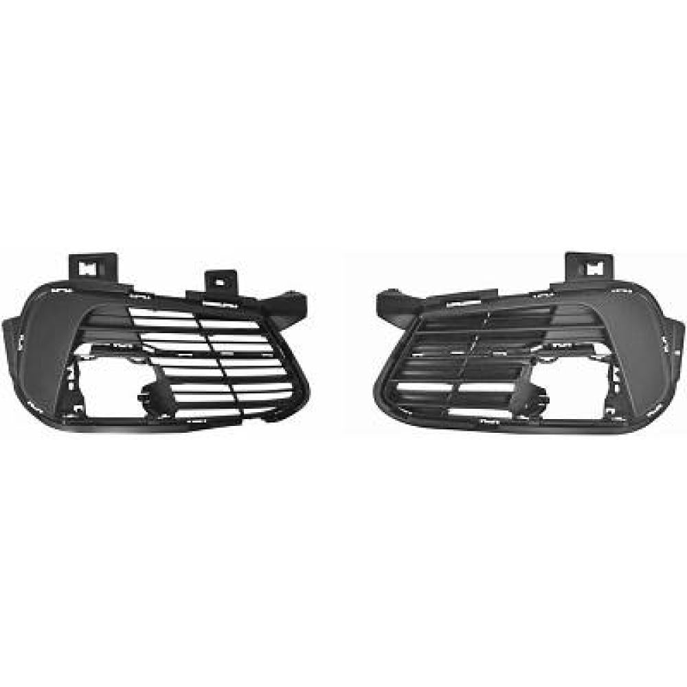 kit griglie paraurti anteriore nere goffrate con sede fendi destra sinistra per proiettore alogeno peugeot 308 t9 2017 2021 pg4302135