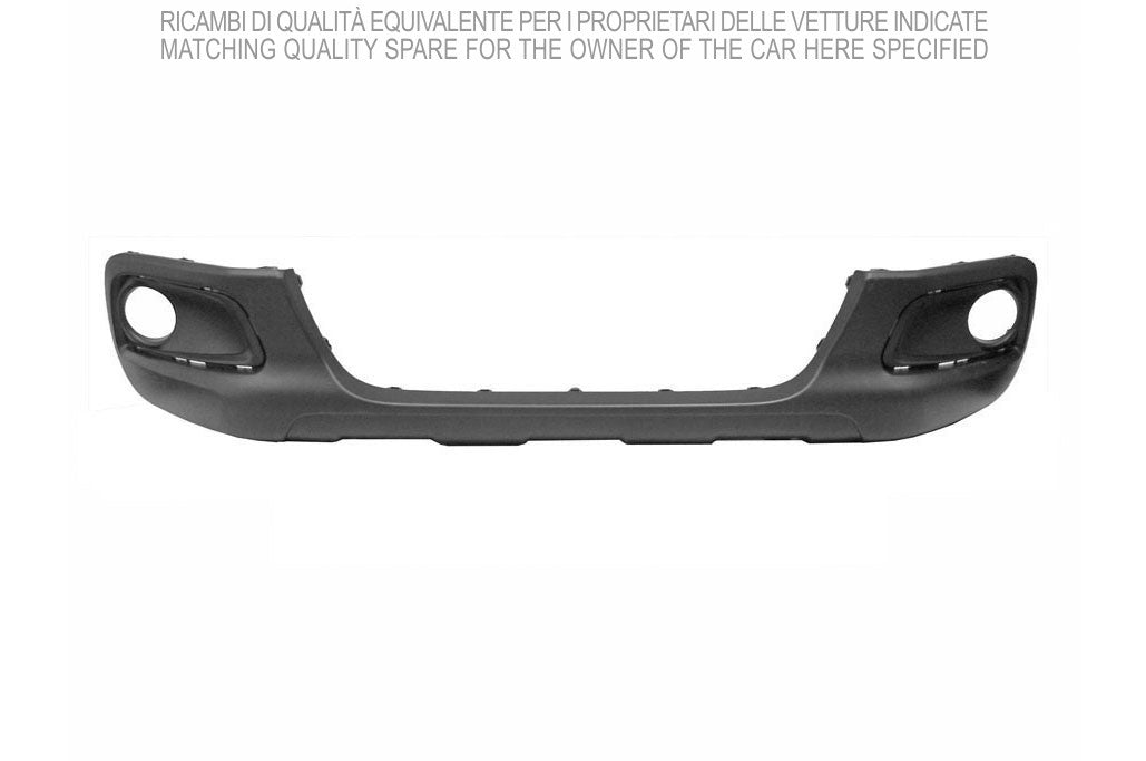 paraurti anteriore inferiore nero goffrato con sede fendi con fori cornice fendi con tracce per pdc e modanatura centrale peugeot 2008 2016 2019 pg5001022
