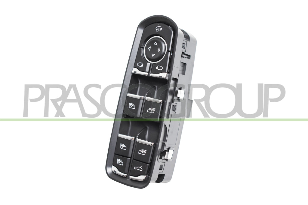 pulsantiera alzacristallo porta anteriore sinistra nera bordo cromato 4 interruttori 13 pins porsche macan 95b 2014 2018 pr824ws04