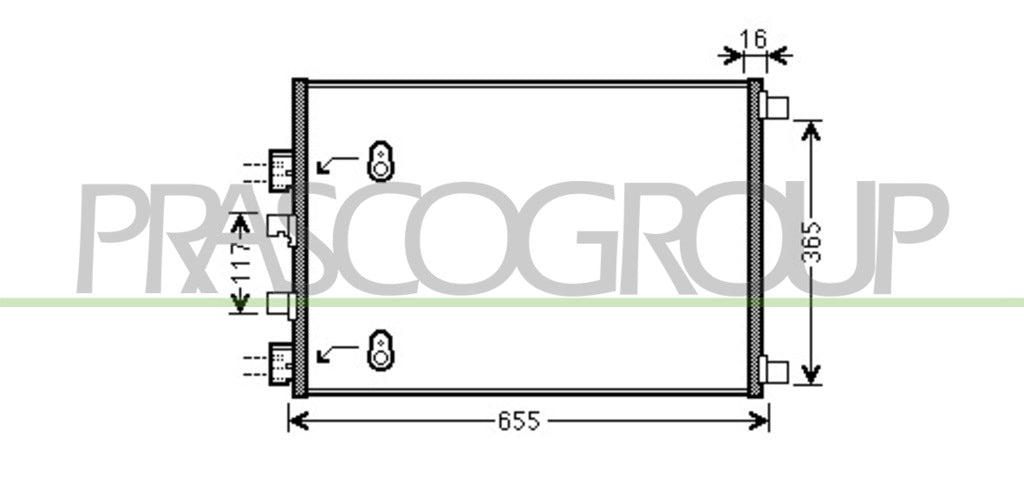 condensatore renault scenic 2003 2006 rn032c002