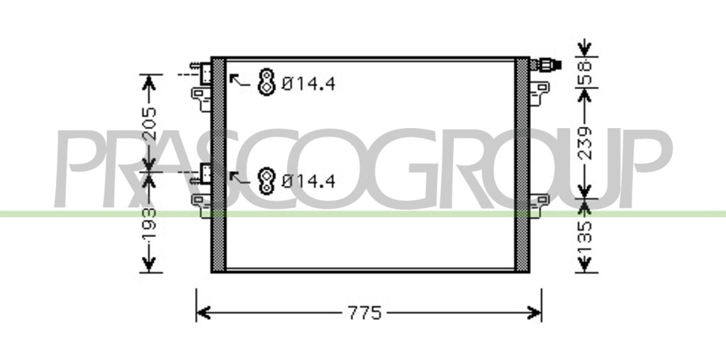 condensatore renault espace iv jk 2002 2006 rn154c002