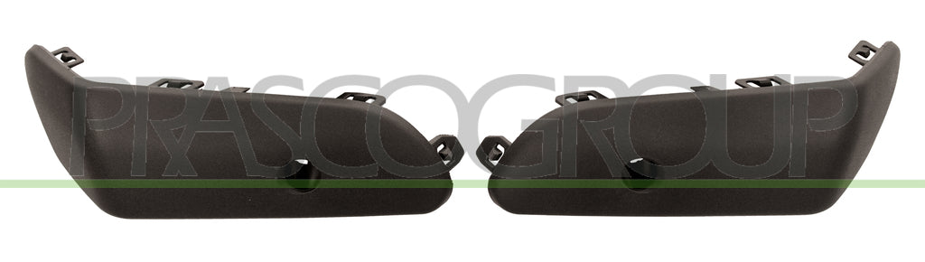 kit modanature paraurti posteriore nera goffrata con fori pdc supporti destra sinistra renault twingo basic 2007 2012 rn3061280