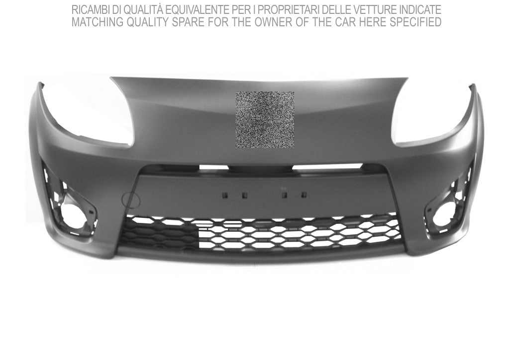 paraurti anteriore nero liscio da primerizzare con tappo copri gancio renault twingo dynamic 2007 2012 rn3071001