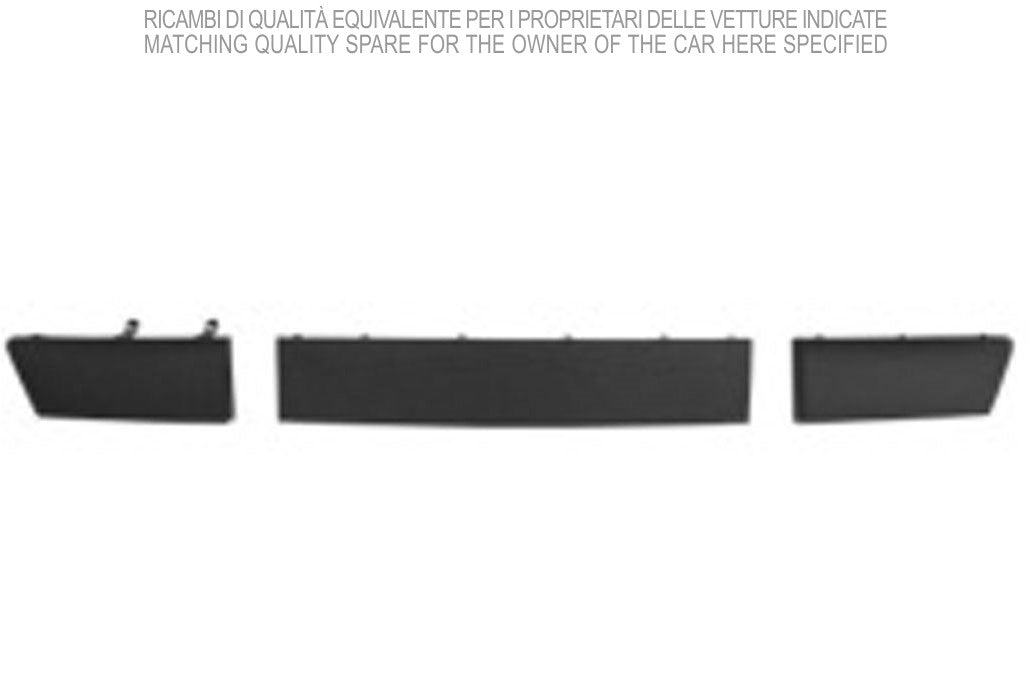 kit modanature paraurti anteriore nera goffrata destra centrale sinistra renault clio 2009 2012 rn3271265